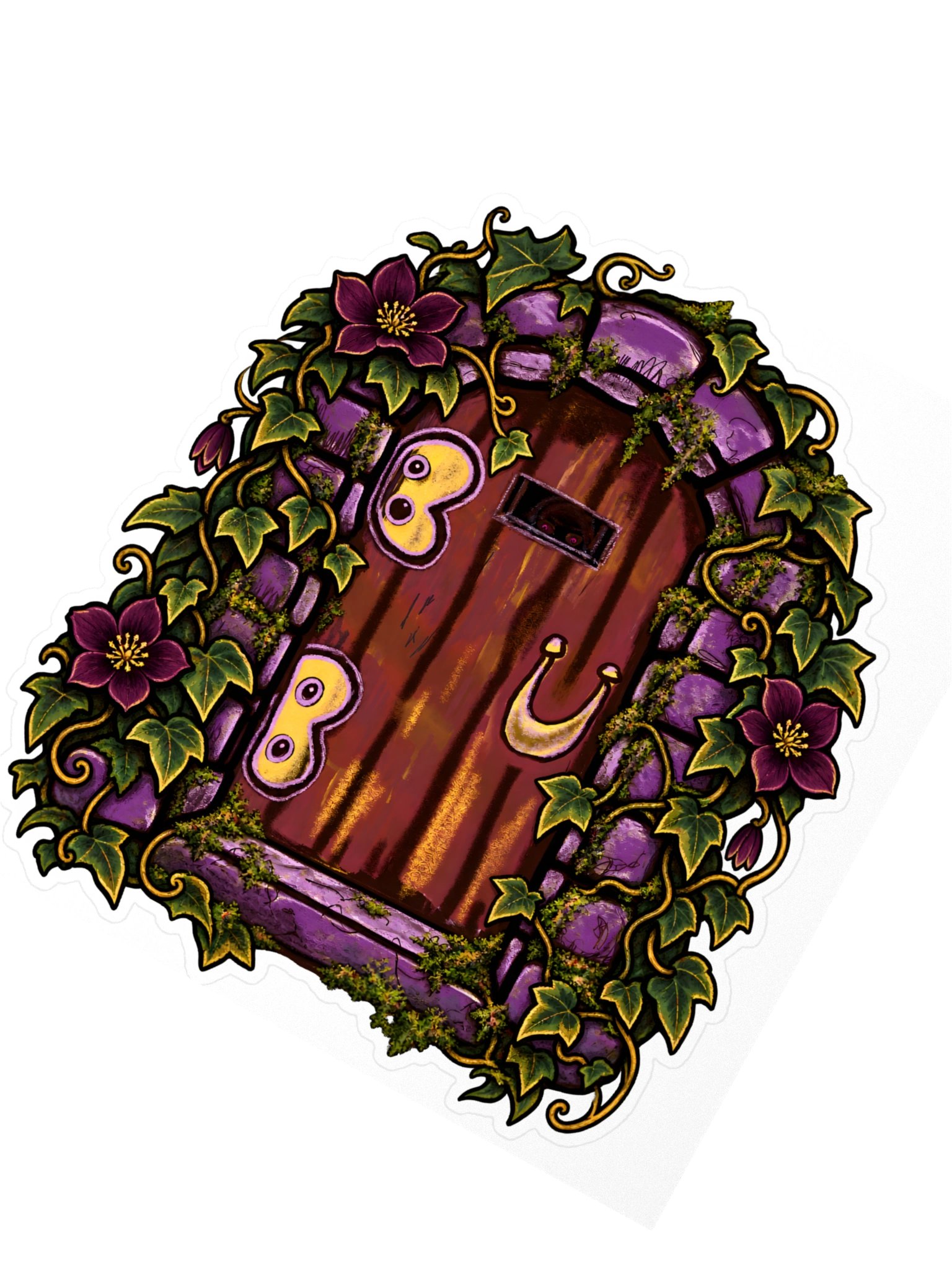 The Door Left Open, Garden Door Sticker (3 inch vinyl) product image (2)
