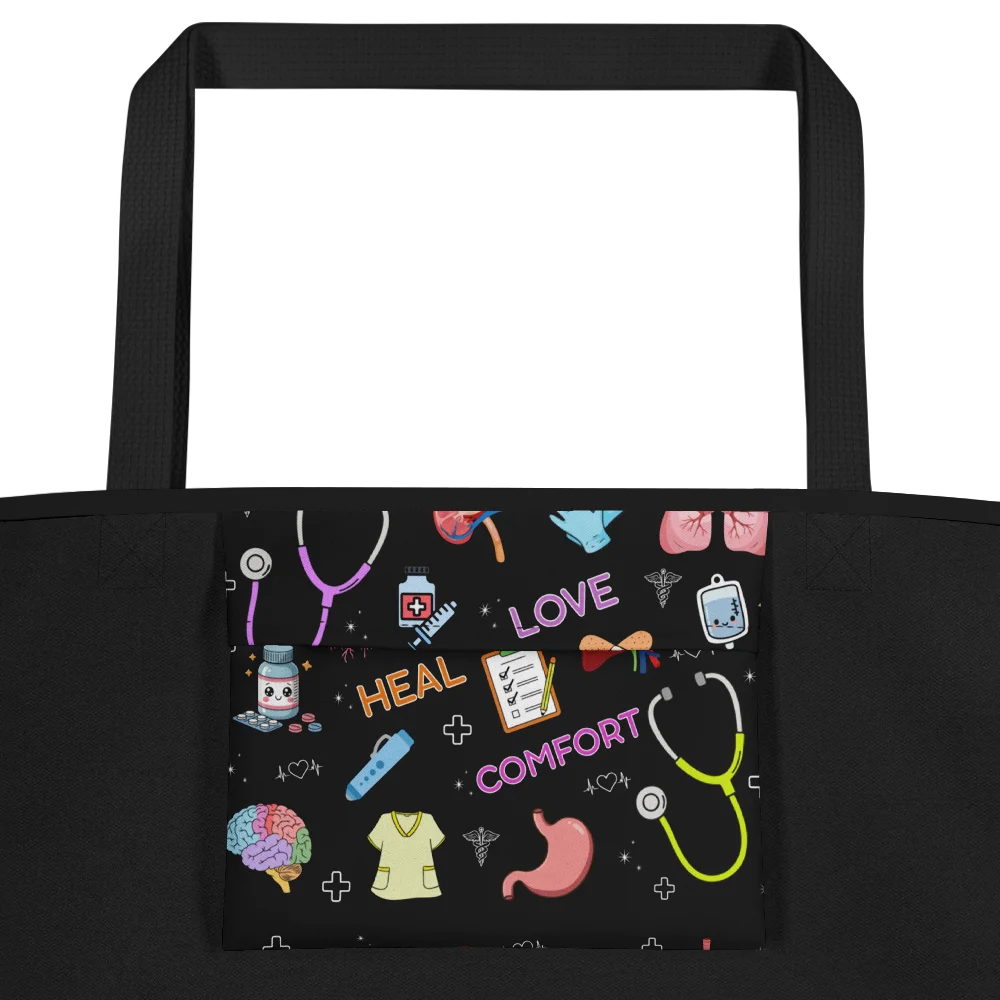 Nursing Student Tote Bag | Medical Print Nurse Bag for Nursing School & Clinicals Nurse Sarah ® product image (2)