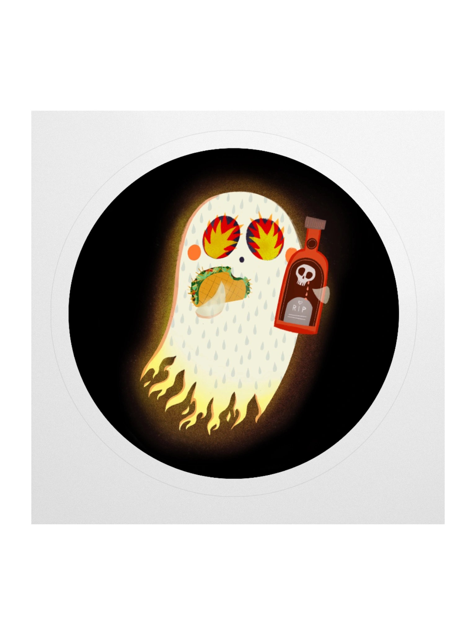 Little Ghost Hot Sauce - Vinyl Sticker product image (2)