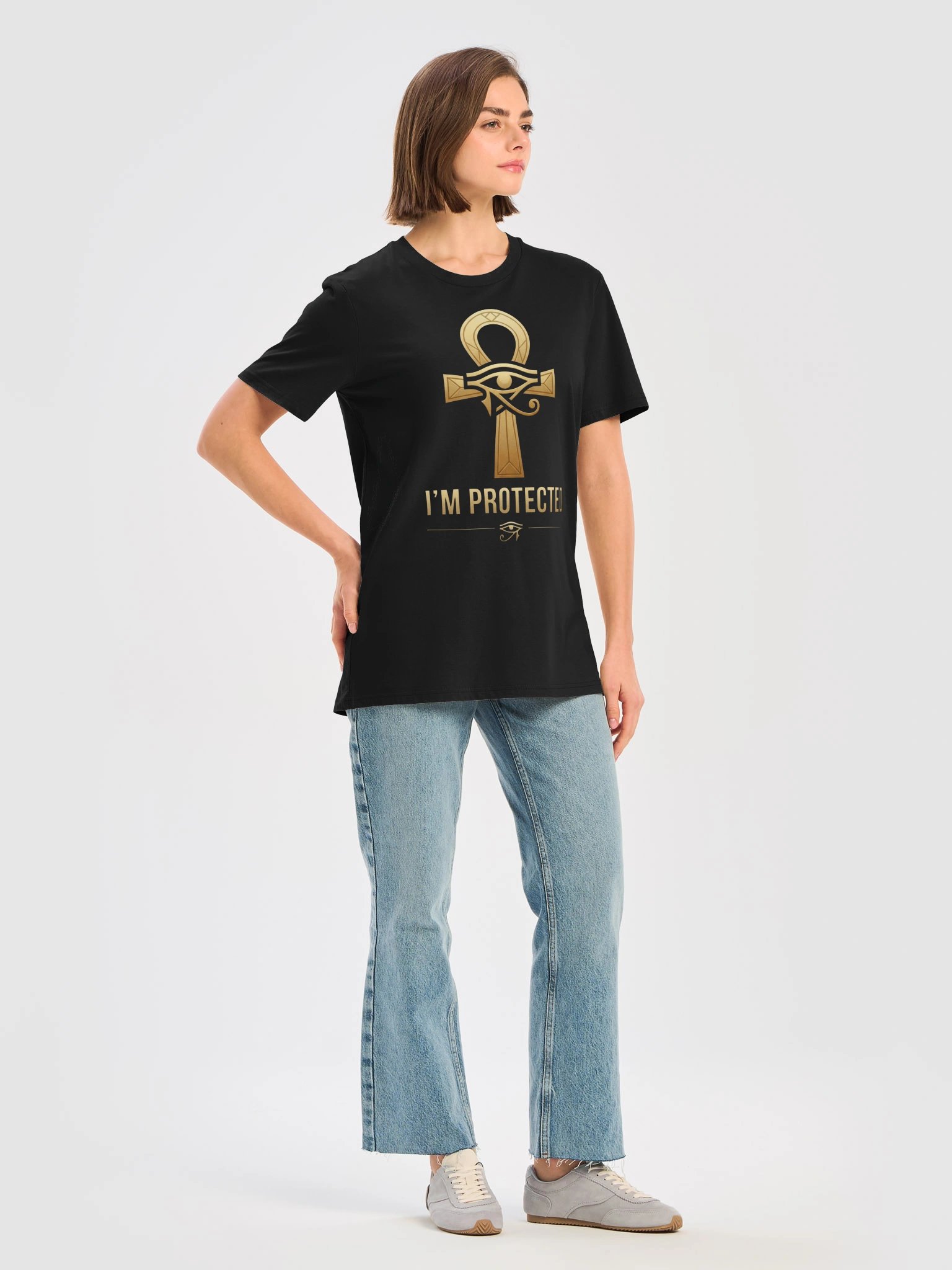 I'm Protected Ankh & Eye of Horus T-Shirt – Ancient Egyptian Protection Symbol Tee | Spiritual Awakening Unisex Shirt product image (11)