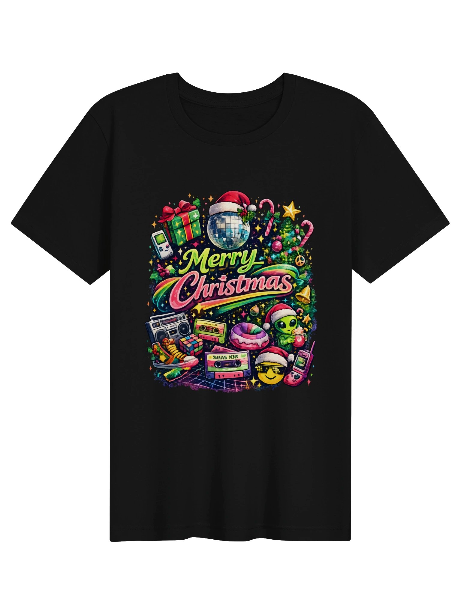 Merry Christmas Neon Retro Disco Tee product image (1)