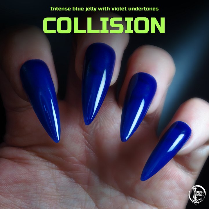 COLLISION - Intense Blue Jelly with Violet Undertones Nail Polish product image (1)
