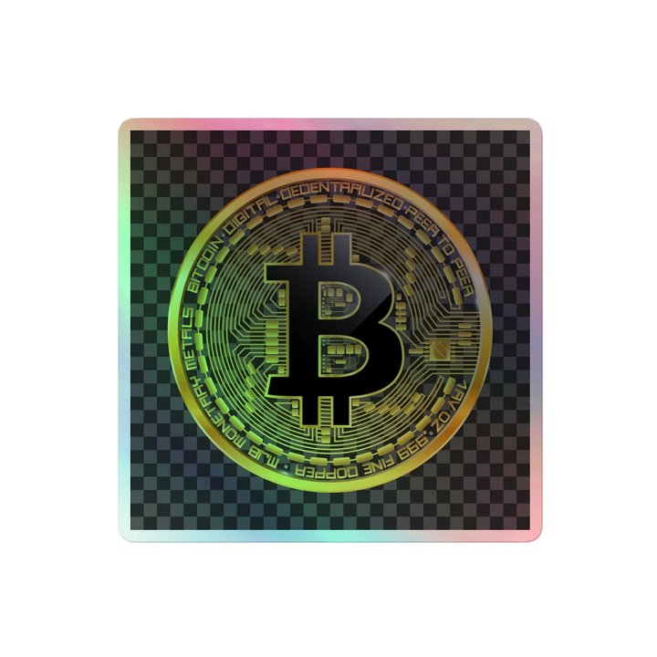 Holographic Bitcoin Coin Sticker product image (2)
