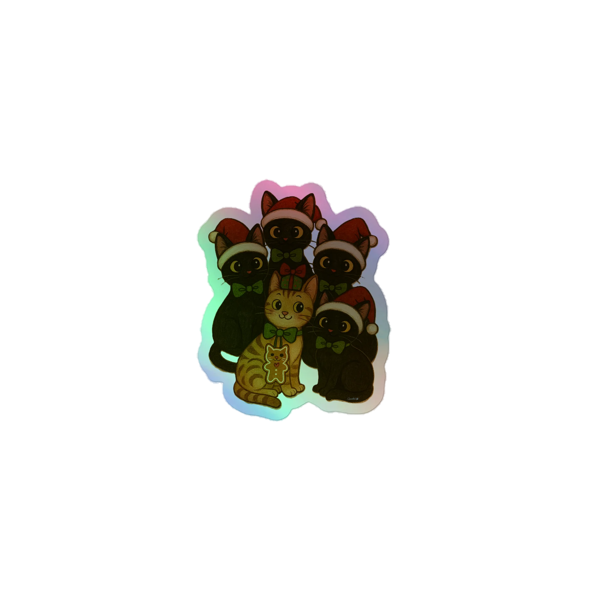 Cat brigade Winter Holographic Sticker Set product image (1)