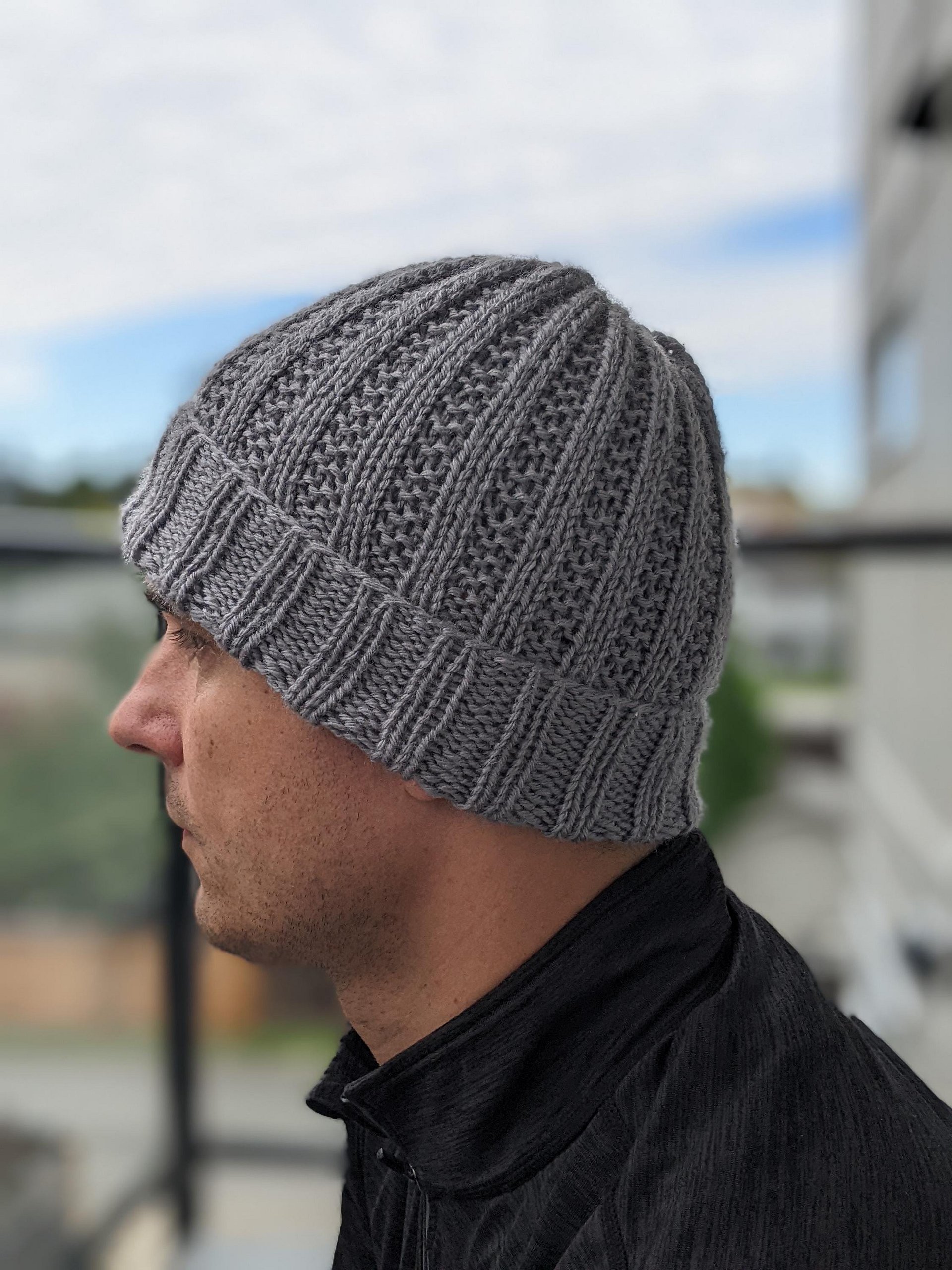 Knit Ribbed Men's Hat Pattern product image (3)