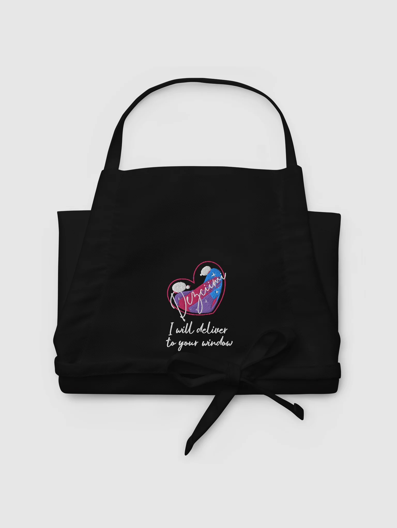 I will deliver to your window Embroidered Apron product image (3)