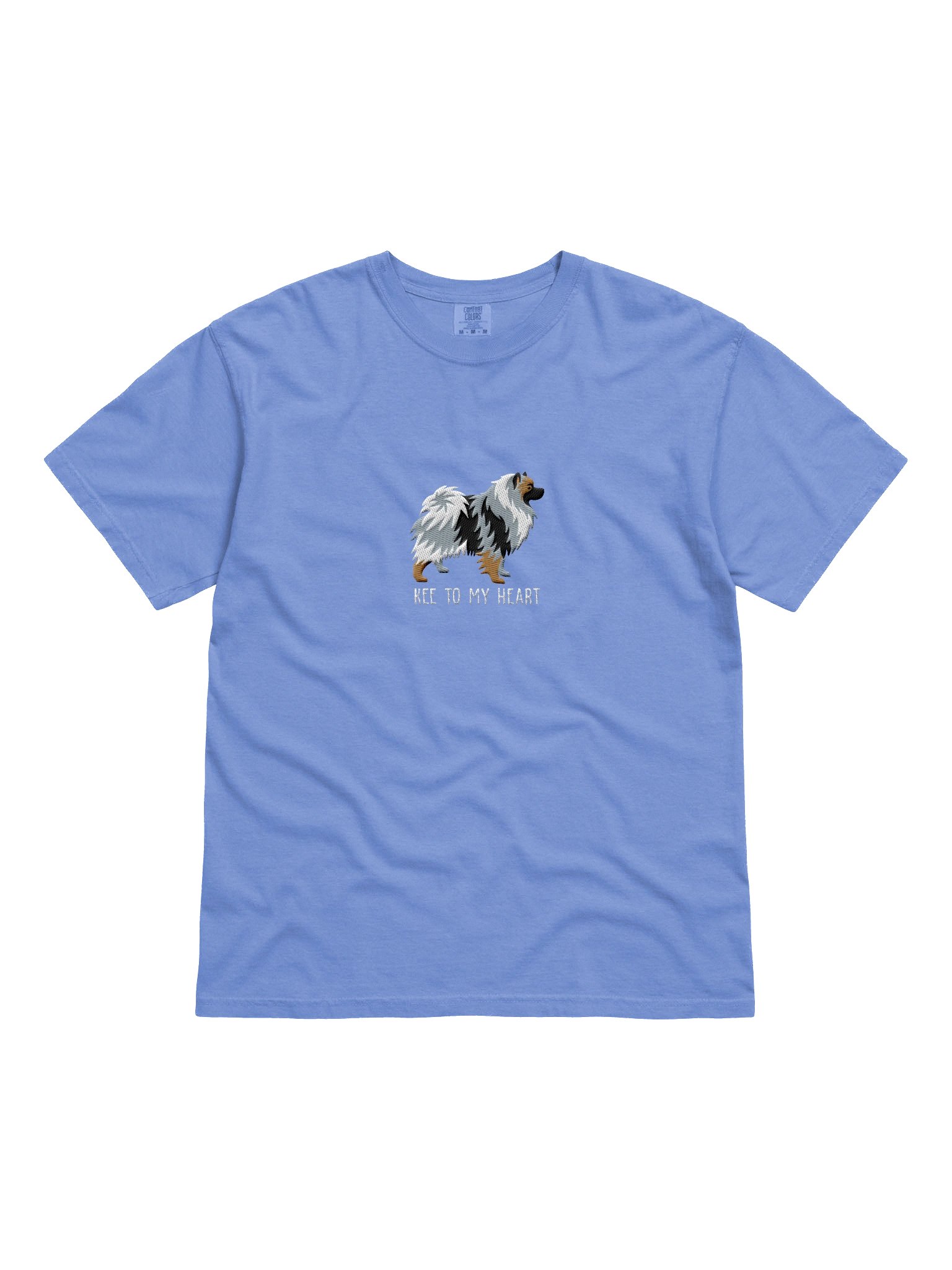 Kee to My Heart T-Shirt(Embroidered) of a Keeshond(Brownish Gray) product image (4)