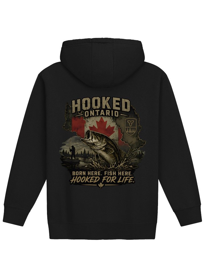 Hooked Ontario Unisex Fishing Hoodie