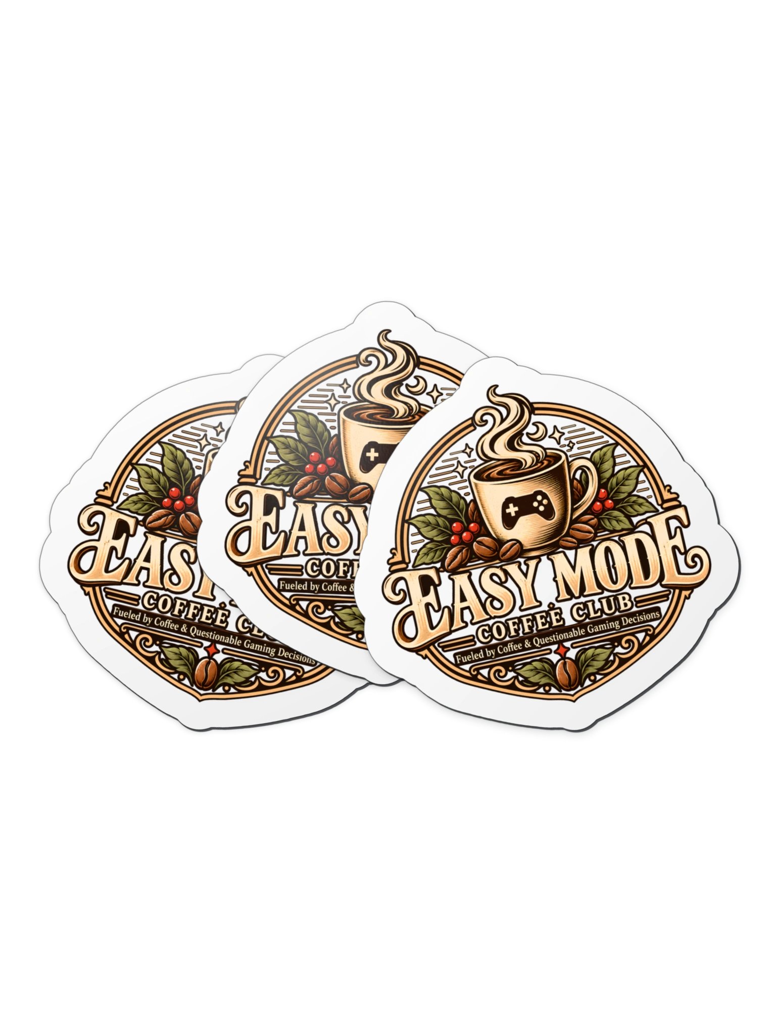 Easy Mode Coffee Club Magnet – 4" × 4" product image (3)