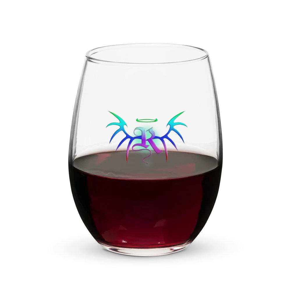 RafaZafar Logo Stemless Wineglass (vaporwave) product image (5)