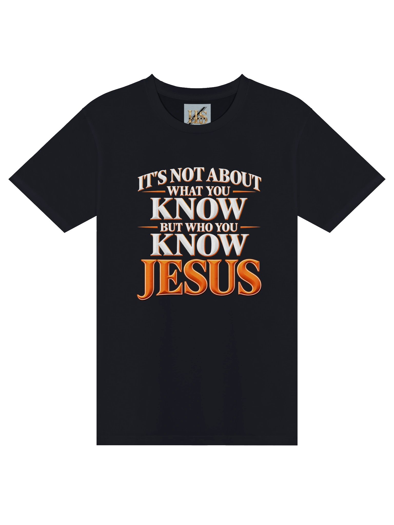 Who You Know: JESUS Navy & Orange Premium Unisex T-Shirt product image (1)