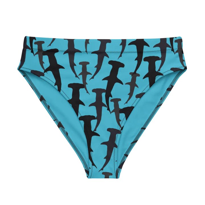 Hammerhead Sharks - Clear Ocean - Recycled Polyester - High Waisted Bikini Bottom product image (1)