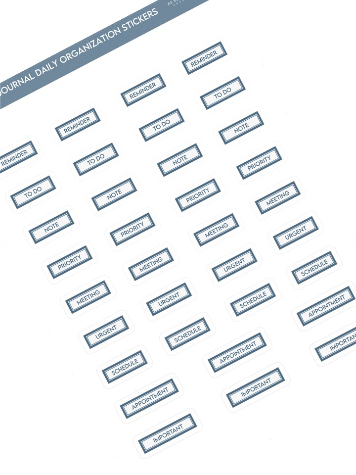 Daily Journal Stickers A5 — Physical Sticker Sheet - Blue Steel product image (1)