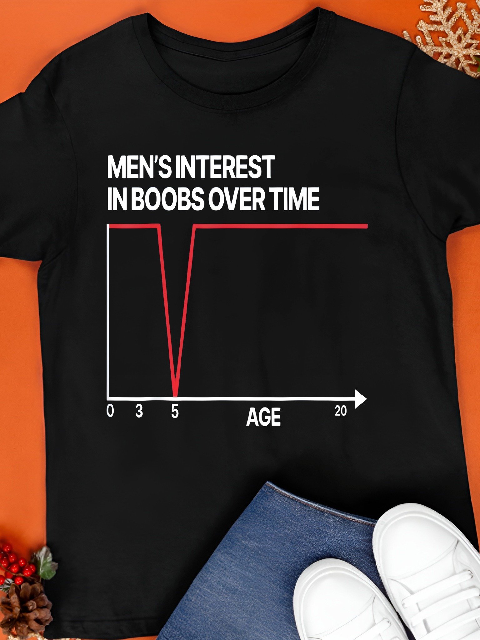 Men's Interest in Boobs Over Time Shirt product image (1)