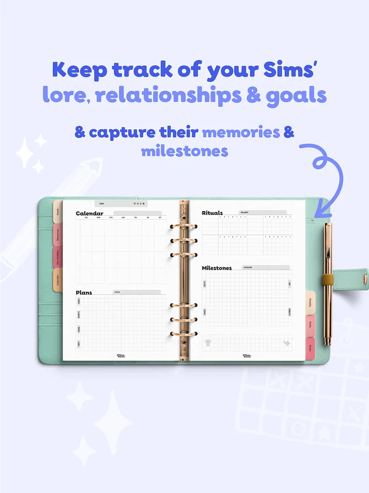 Sim Planner Printable product image (2)
