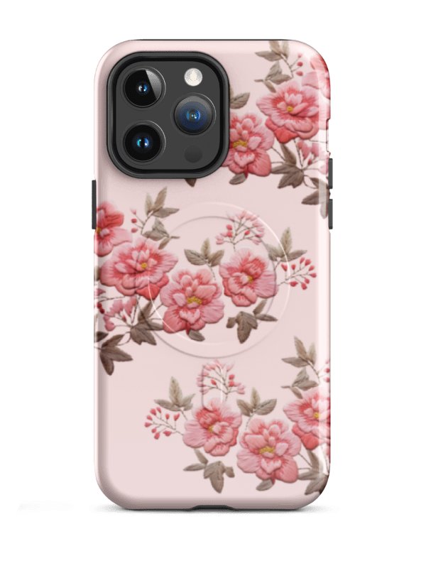 Summer Garden Pink Mag Safe Phone Case for iPhone® with Embroidery Effect product image (1)