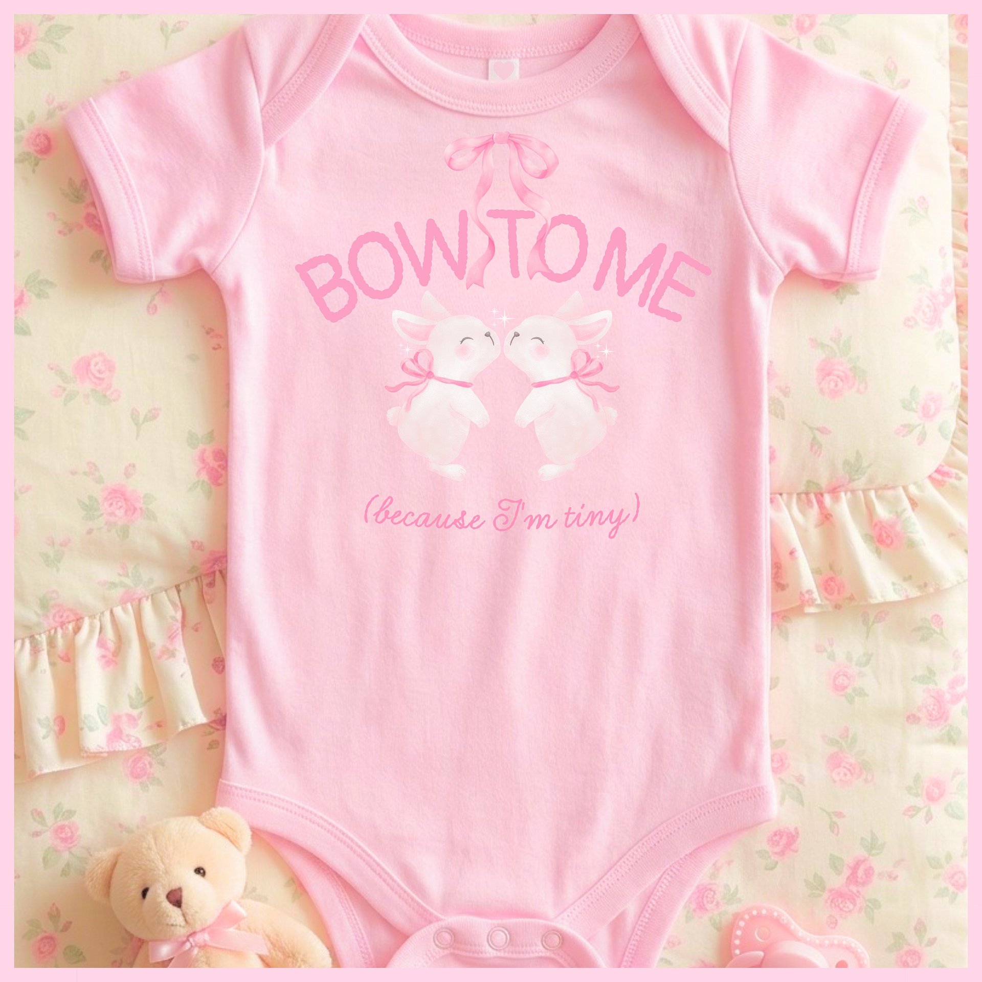 bow to me because I'm tiny Onesie product image (1)