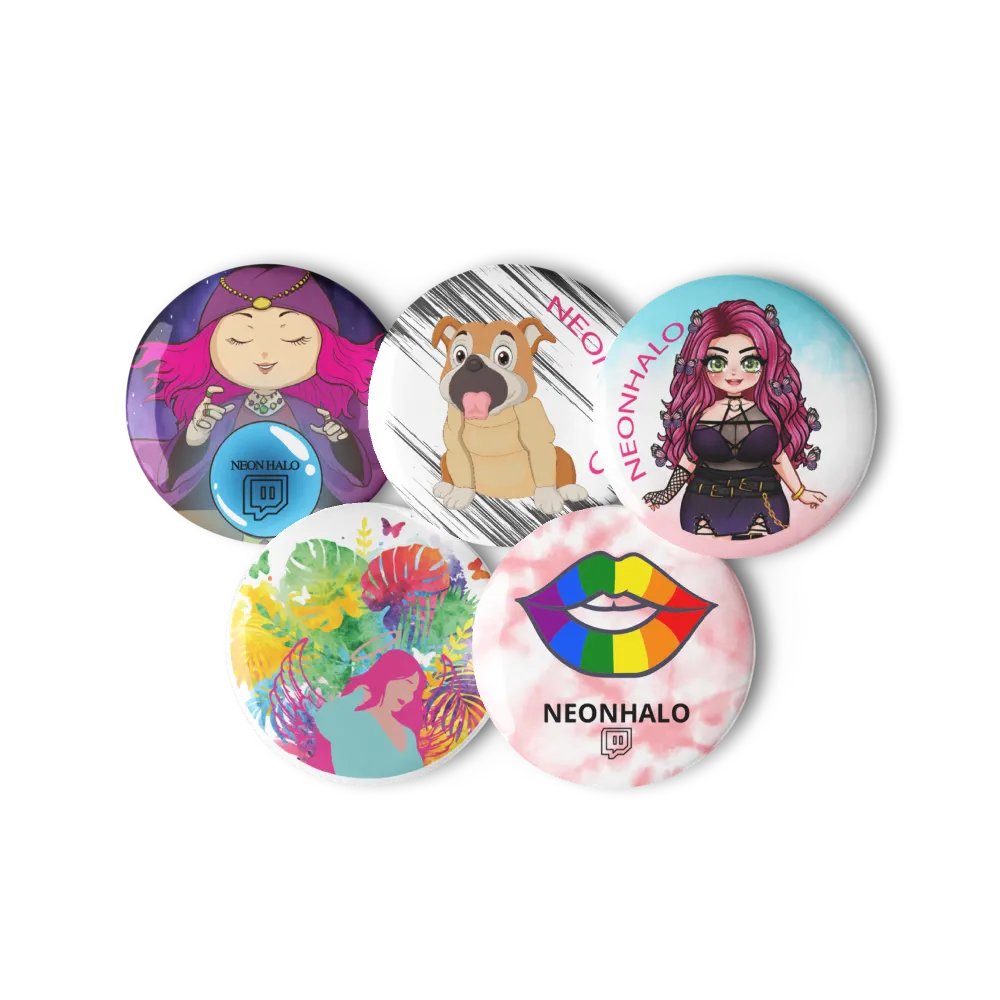 Neon Halo 5 Pin Button Set product image (4)