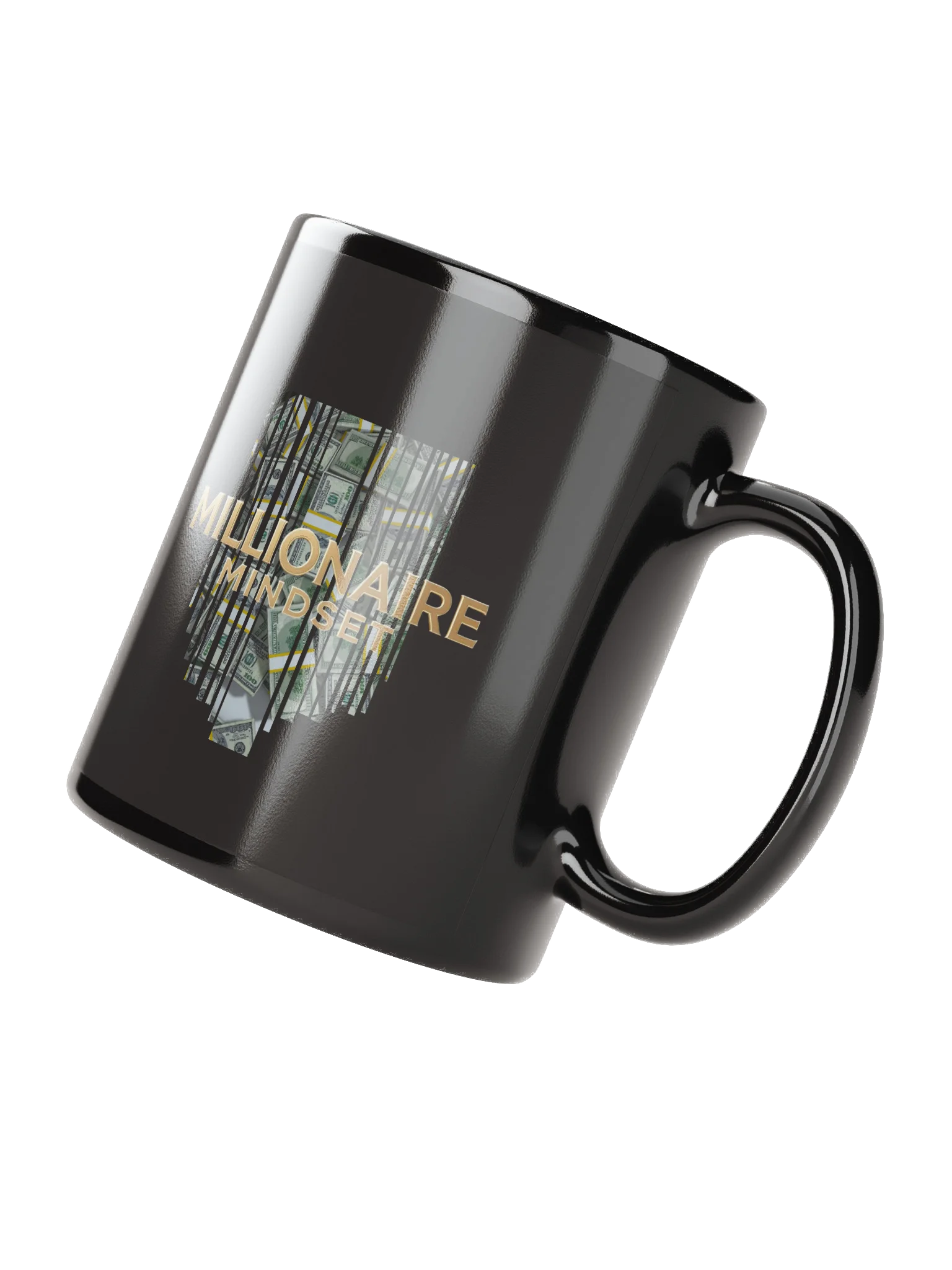 Millionaire Mindset Black Glossy Mug product image (2)