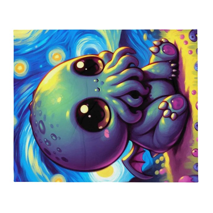 Starry Nights with Cute Cthulhu Blanket product image (2)