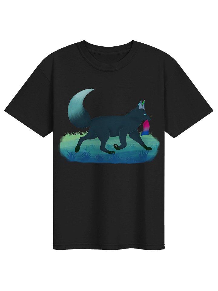 Bisexual Flag - Fox Pride Trot Printed Heavyweight T-Shirt product image (1)