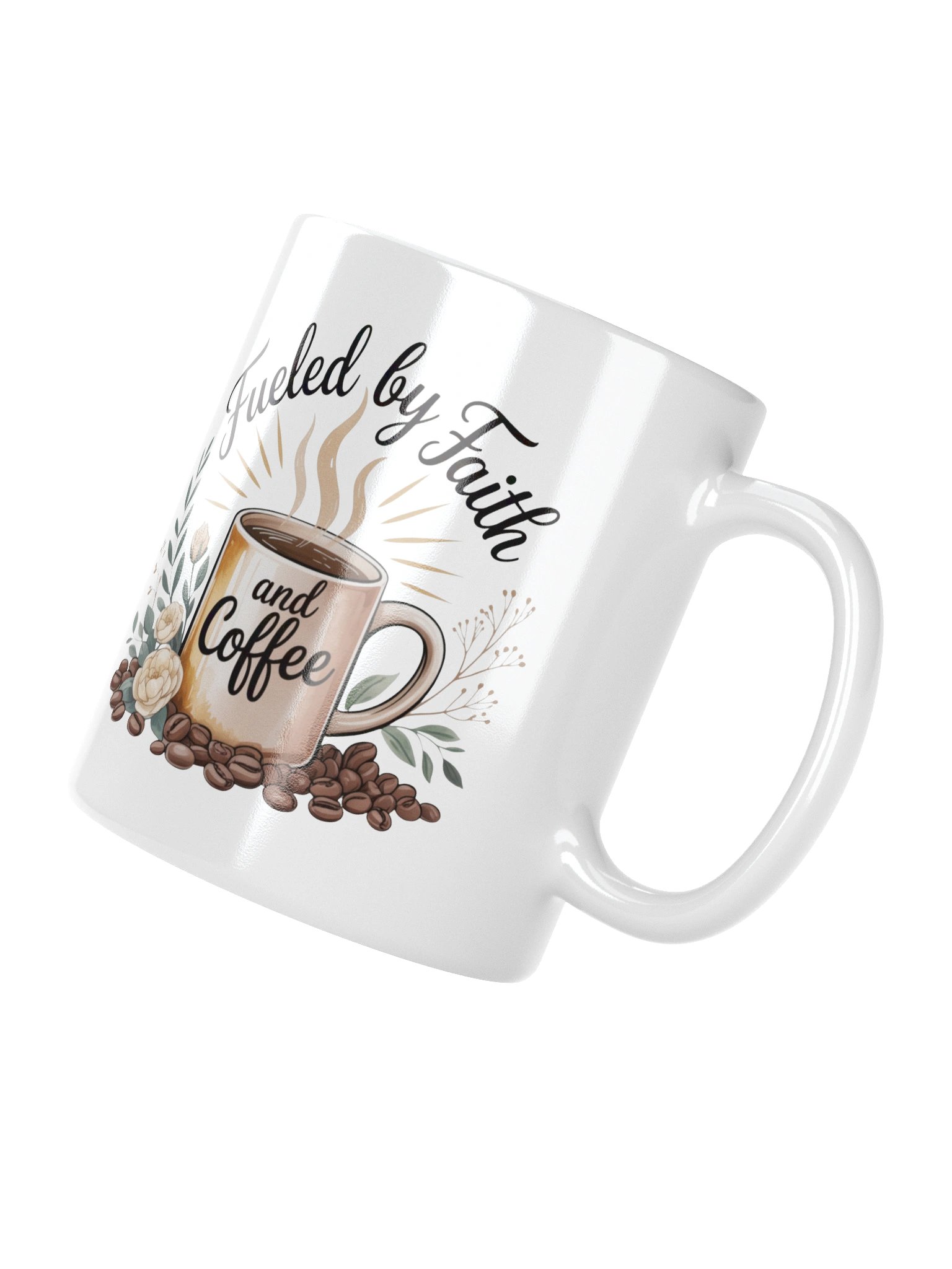 Fueled by Faith and Coffee Inspirational Quote Mug product image (4)