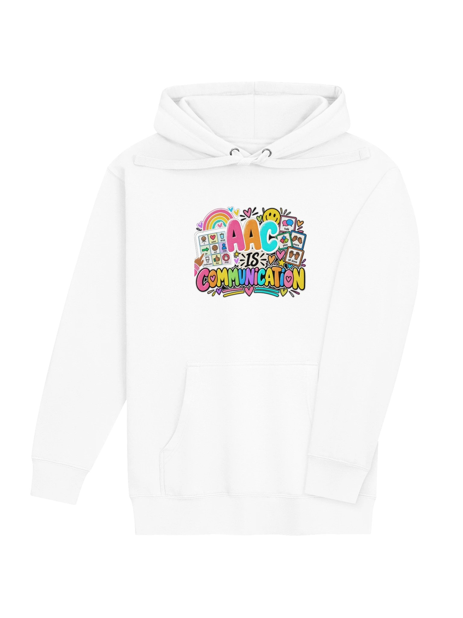 AAC Is Communication Hoodie (Brown Representation) product image (13)