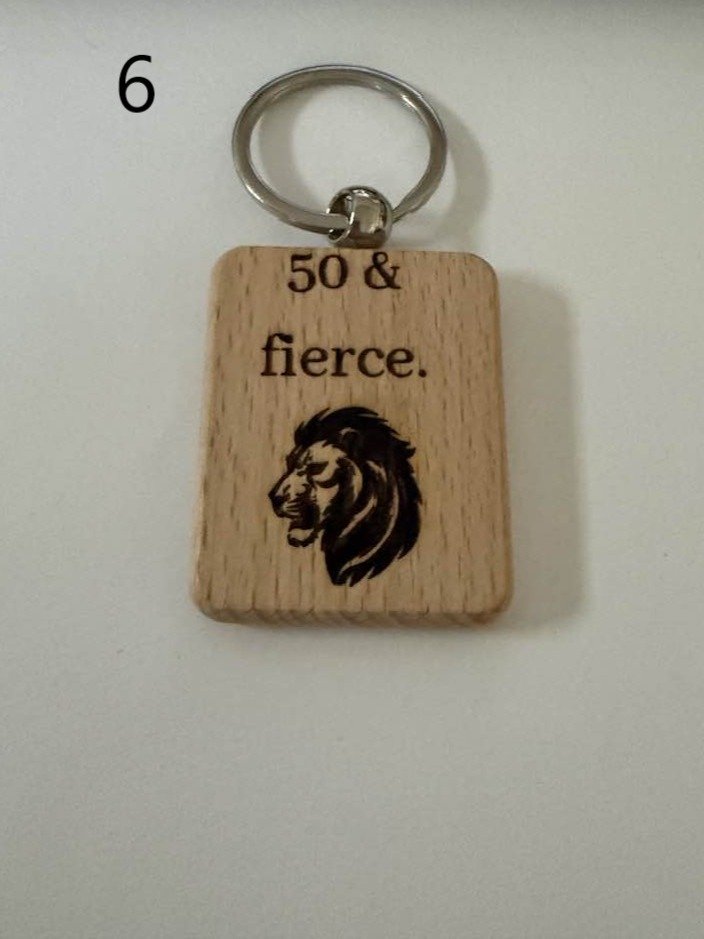 Milestone Birthday Wooden Engraved Keychains | Age 21–70 | Handmade Gift for Him or Her (4) product image (6)