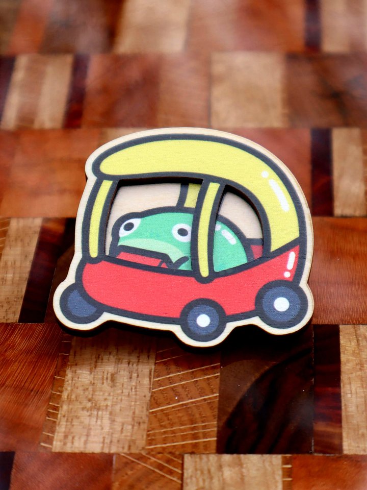 Froggy Car Wooden Pin product image (2)