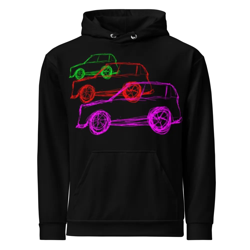 marcCAR Hoodie green/red/pink/black product image (1)