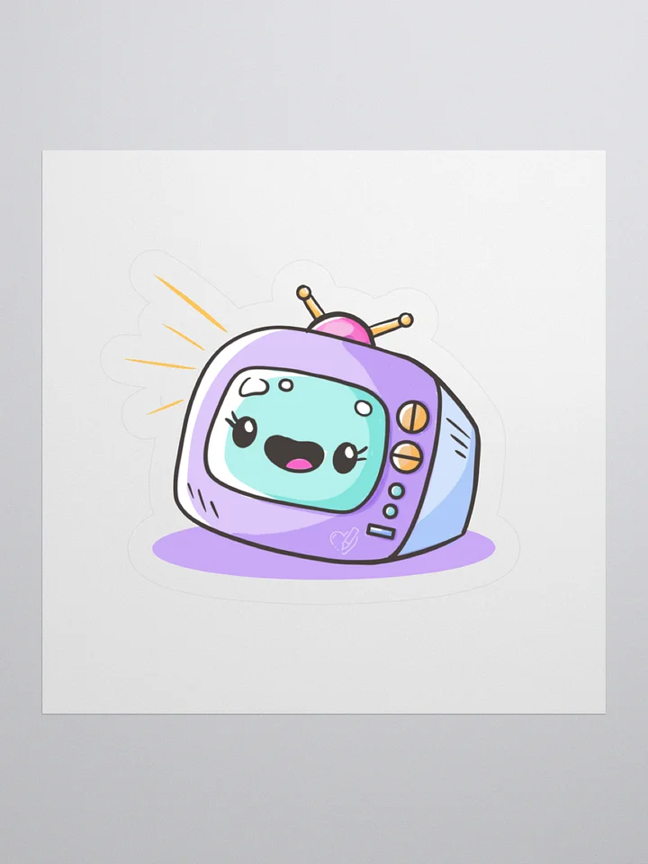 Cute Nostalgic Televison Kiss Cut Sticker product image (1)