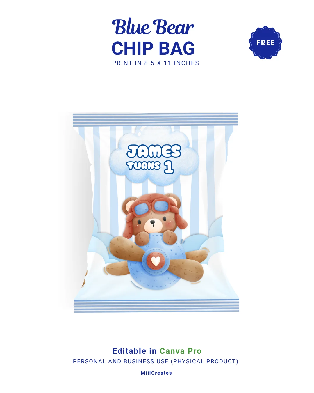 Blue Bear Chip Bag product image (1)