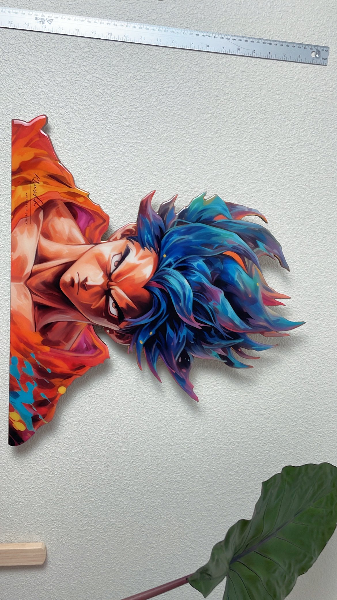 Goku Wall Art | 2x2ft Anime Resin Wall Decor | Handcrafted Wood & Resin Goku Illustration | Dragon Ball Fan Art for Home or Office product image (4)