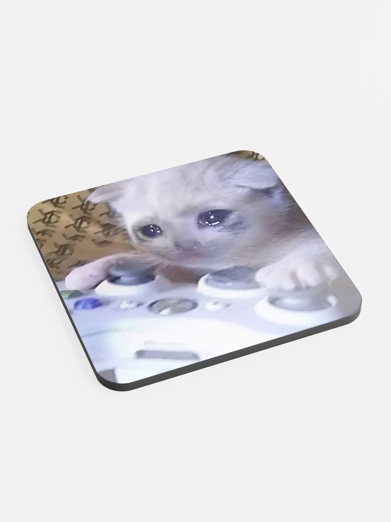 Glossed Cork Coaster: Meme Cats product image (2)
