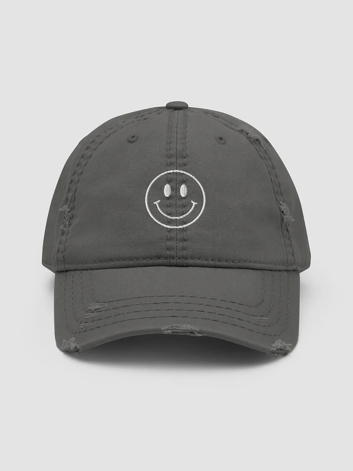 Smiley Distressed Dad Hat product image (1)