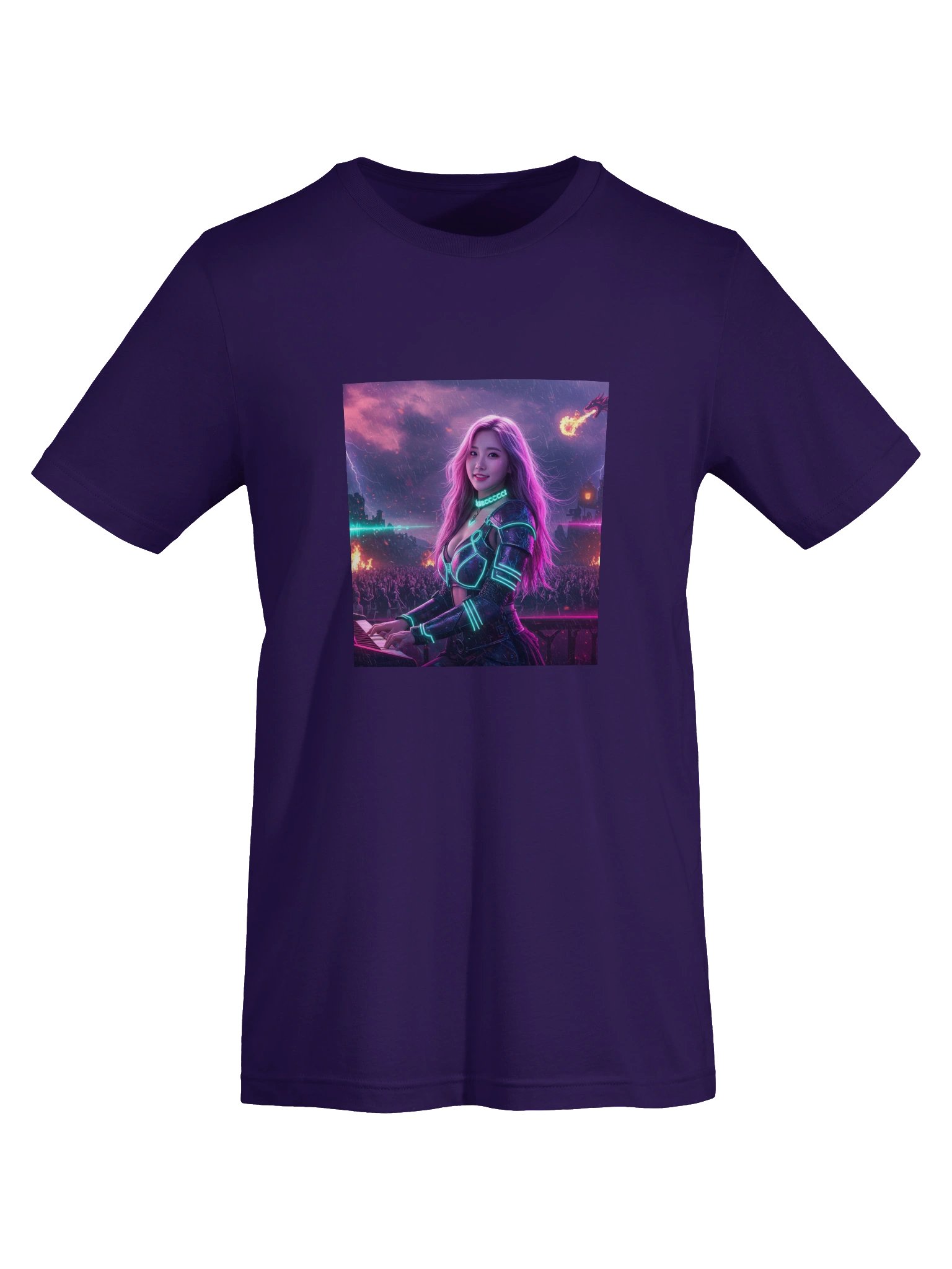 Deltasona Unisex Supersoft Cotton T-Shirt - Purple product image (5)
