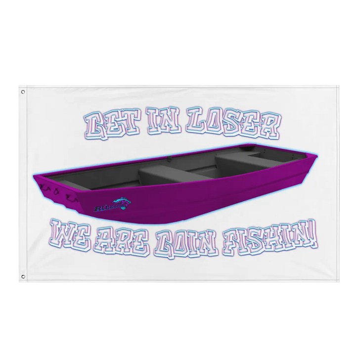 RicerMeanGirls white letter Flag product image (1)