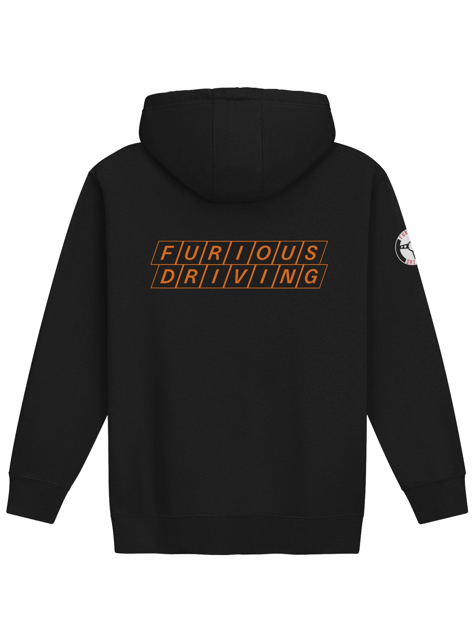 Furious Driving hoody with FD '80s text logo on back product image (2)