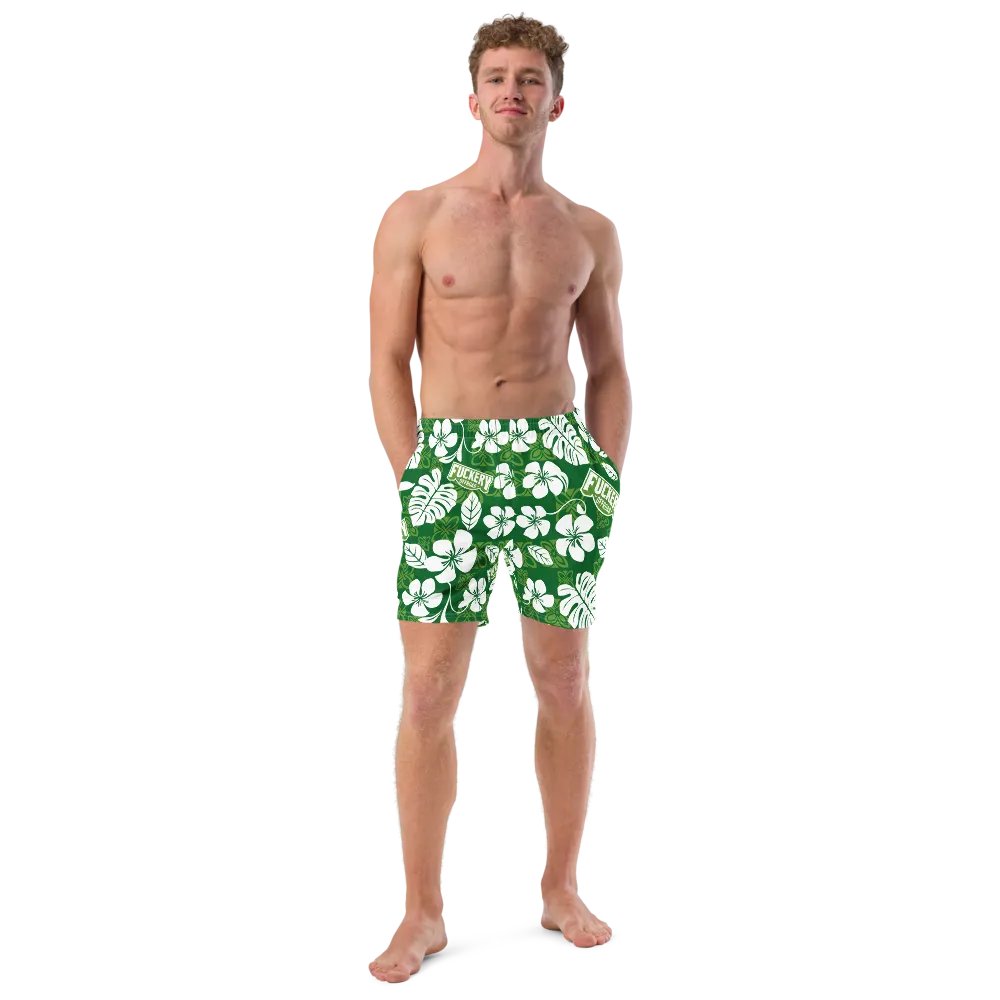 Fuckery Offroad Mens Hawaiian Shorts - Green product image (12)