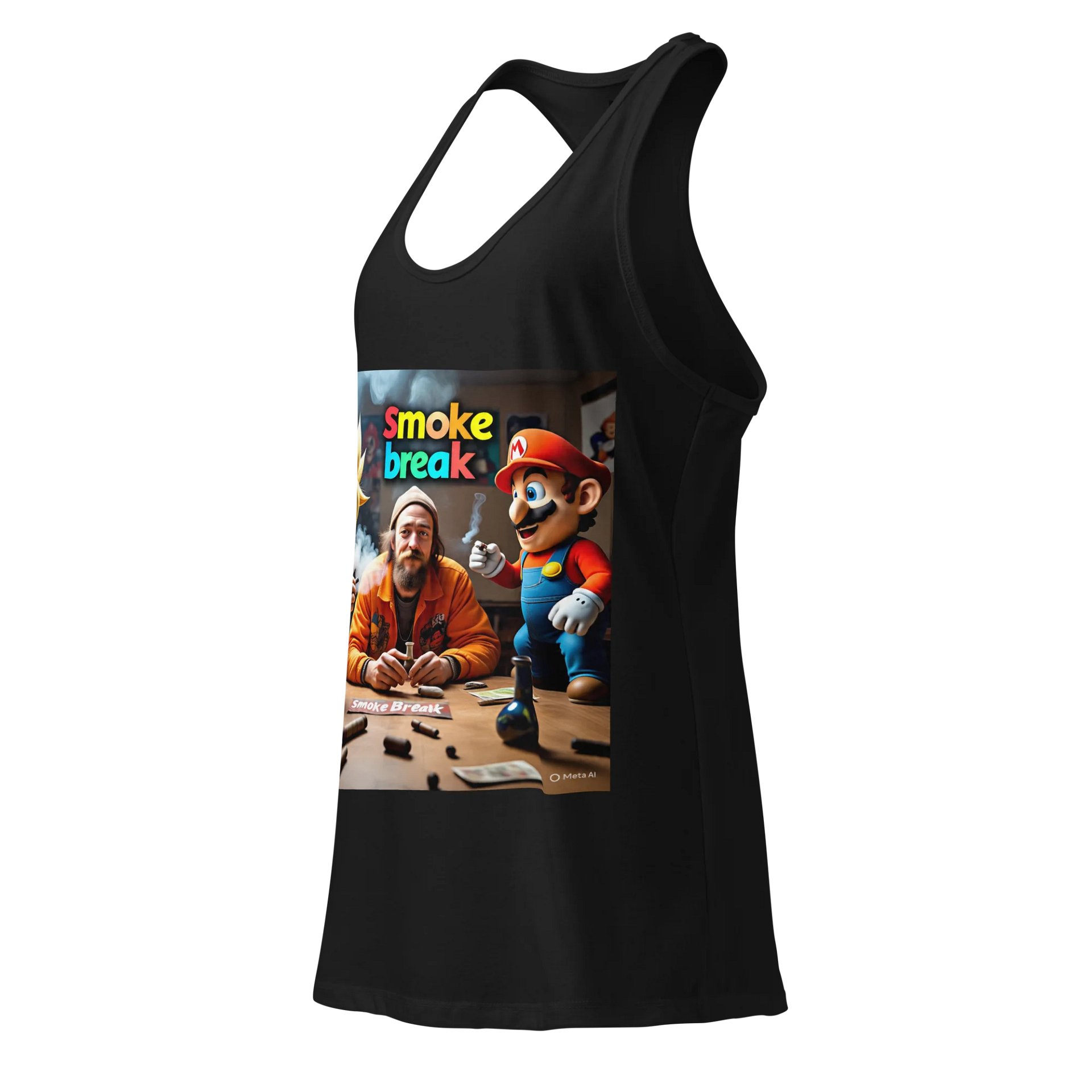 Animated Smoke Break Racerback Tank product image (6)