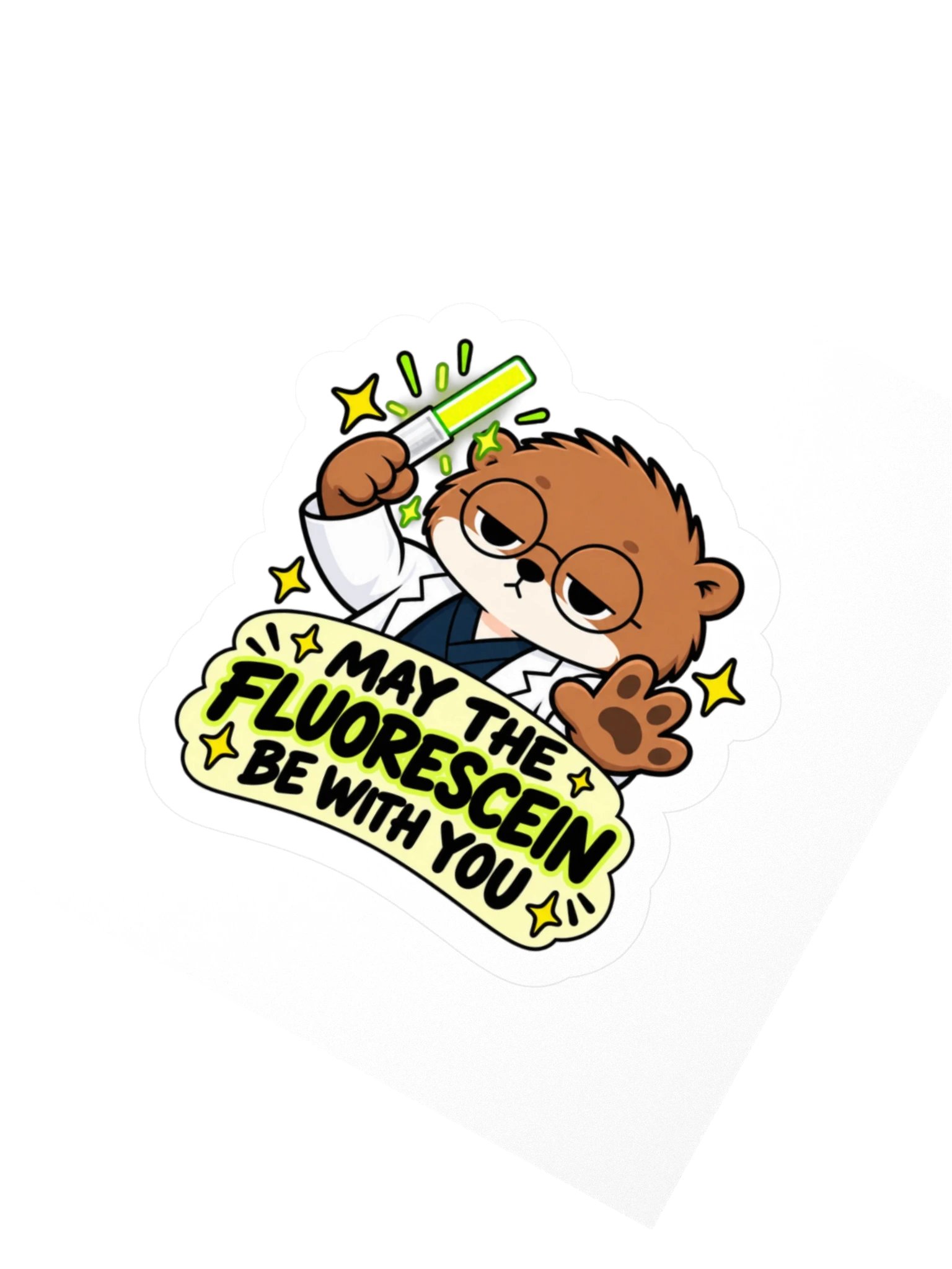 Sleepy Optometrist May the Fluorescein Be With You Sticker product image (2)