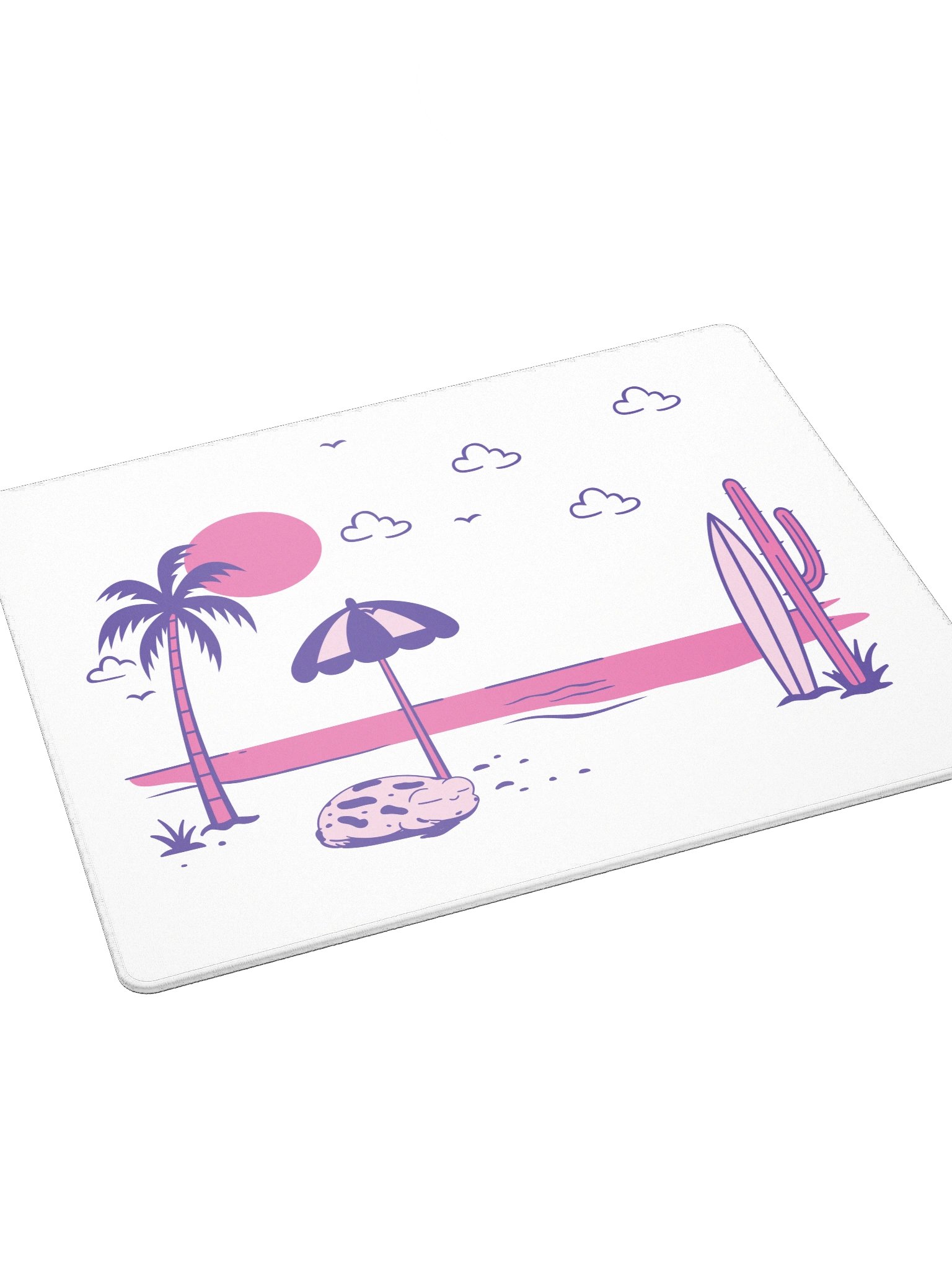 Pink Sunset Beach Gaming Mouse Pad product image (3)