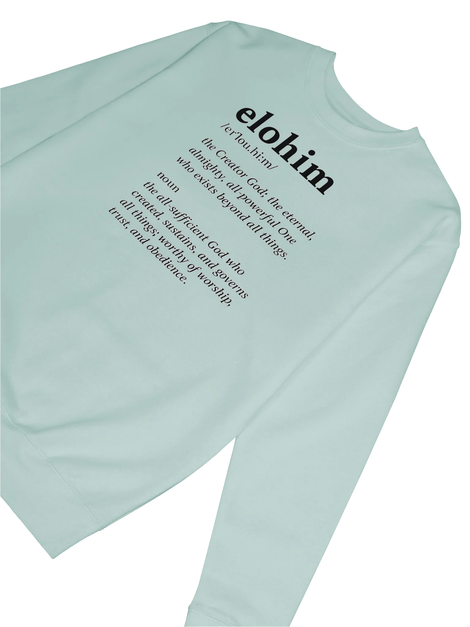 ELOHIM Graphic Sweatshirt | The Creator. The Almighty. The All-Sufficient God. Inspirational Streetwear product image (6)