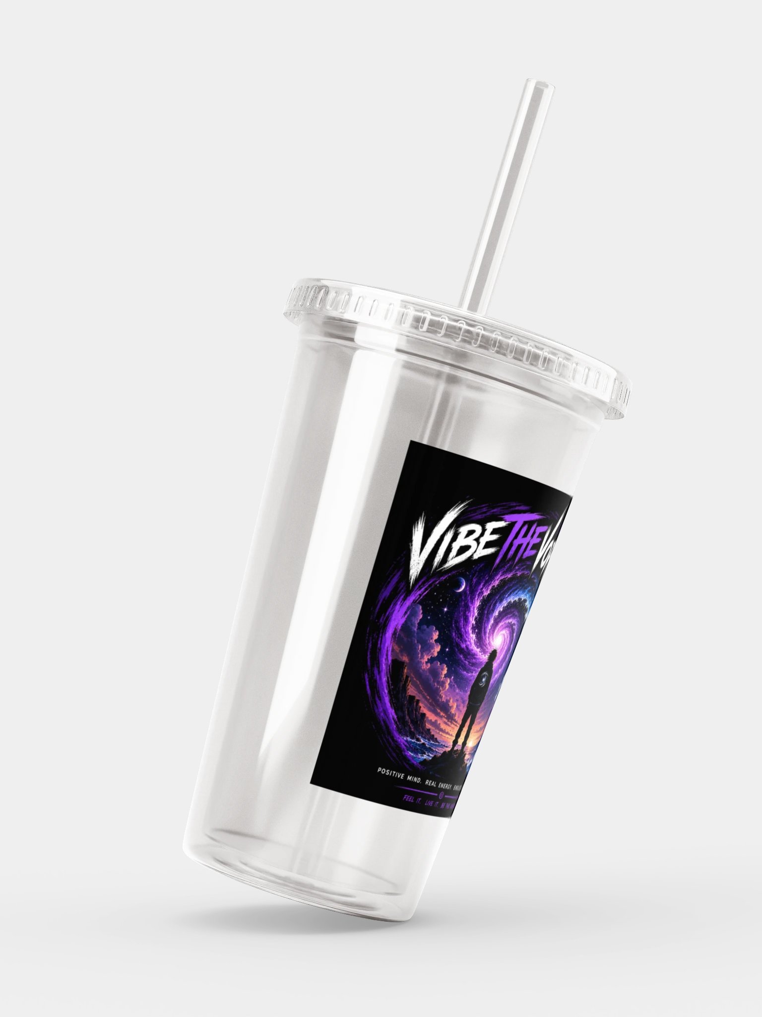 vibethevortex Double Wall Clear Plastic Tumbler product image (3)