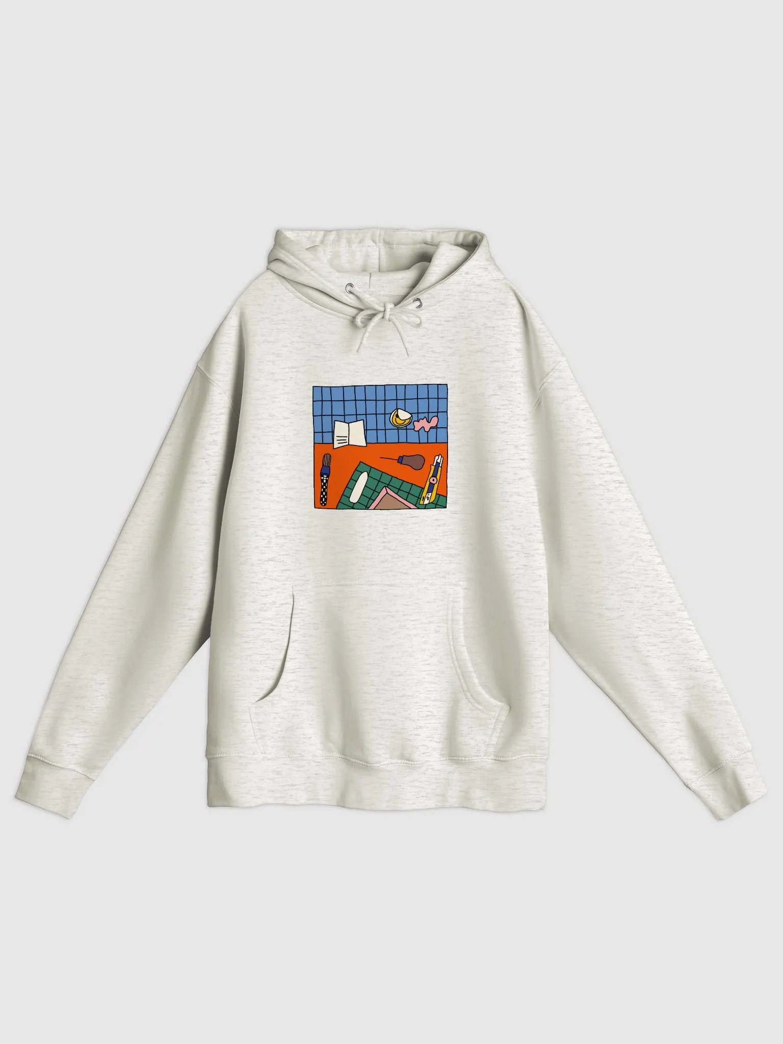 Bookbinding Desk Hoodie - Oatmeal Heather product image (1)
