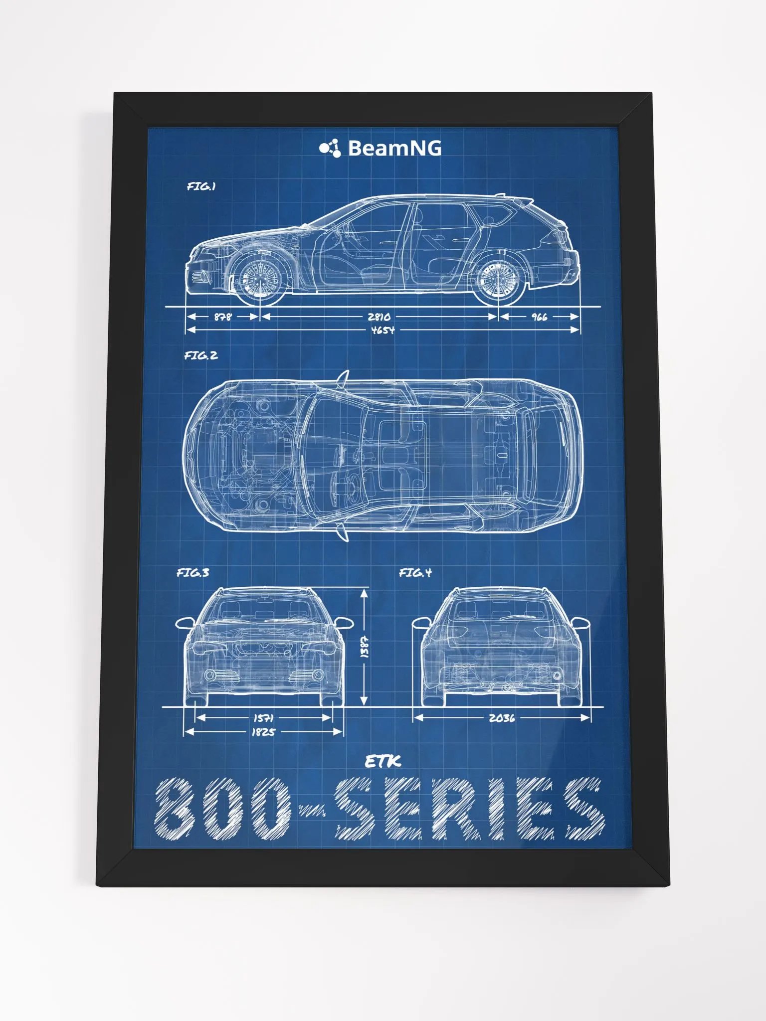 Framed Poster: ETK 800-Series Blueprint product image (4)