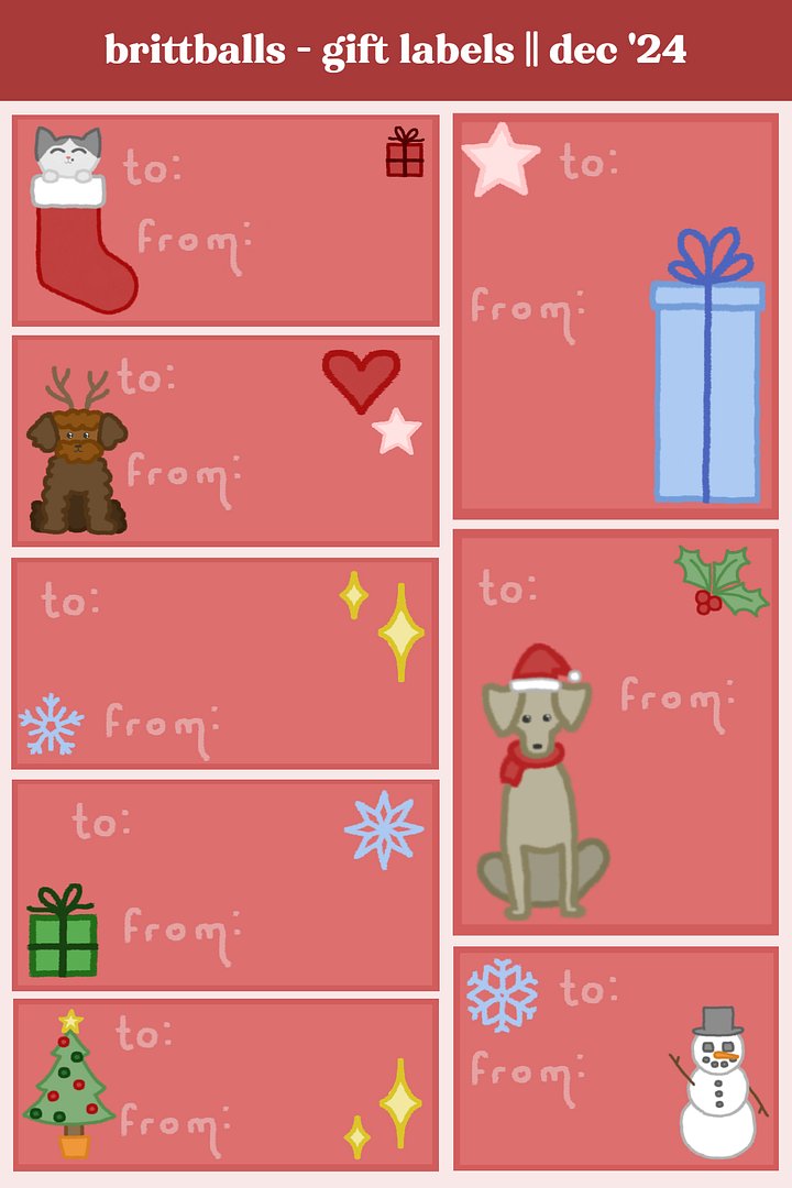 "Gift Labels" Sticker Sheet product image (2)