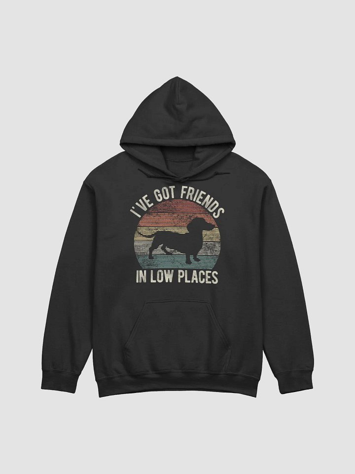 I've Got Friends in Low Places Dachshund Hooded Sweatshirt | Funny Hoodie for Doxie/Wiener Paw-rents product image (1)