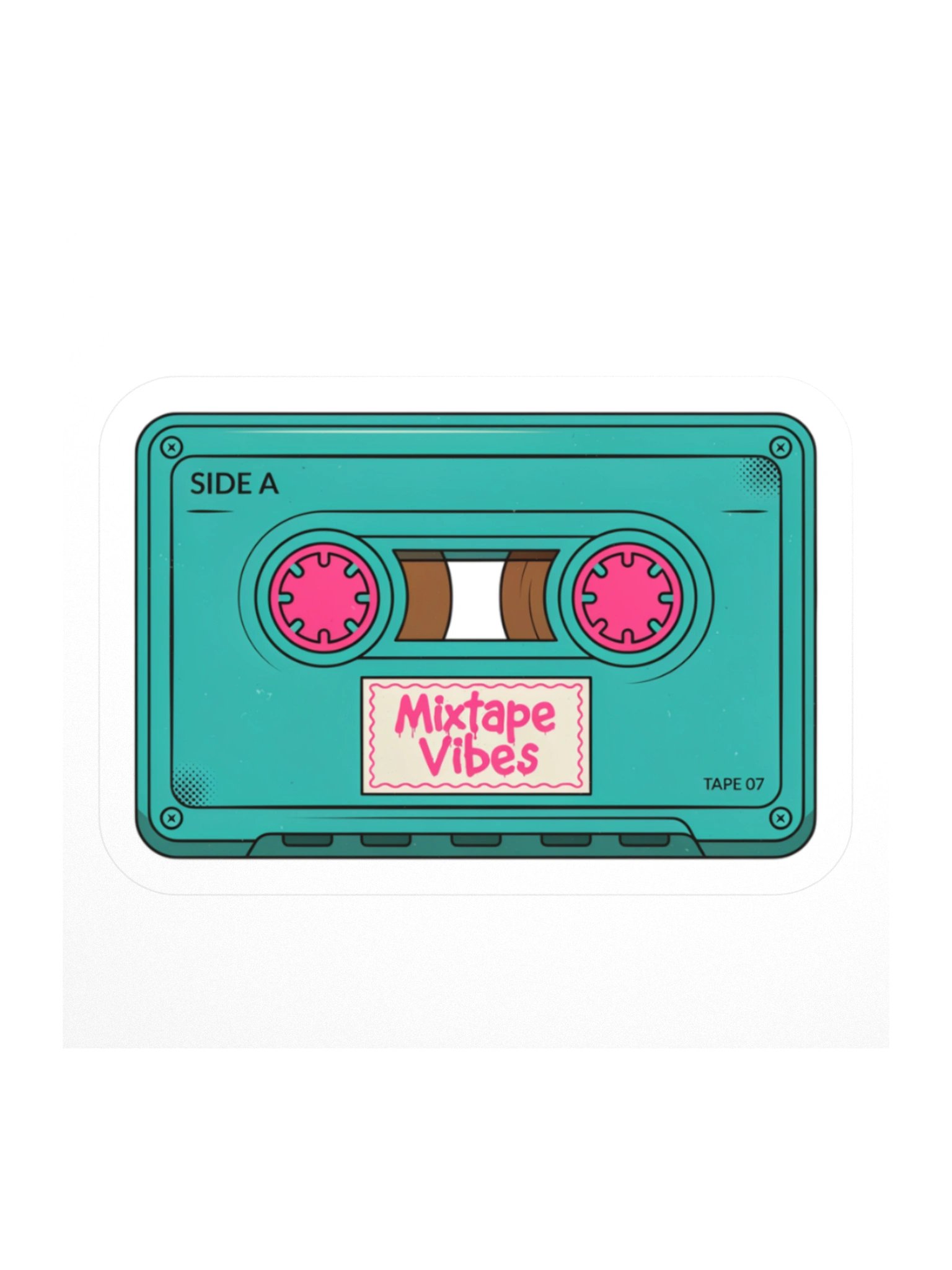 Mixtape Vibes Cassette Kiss Cut Sticker product image (2)