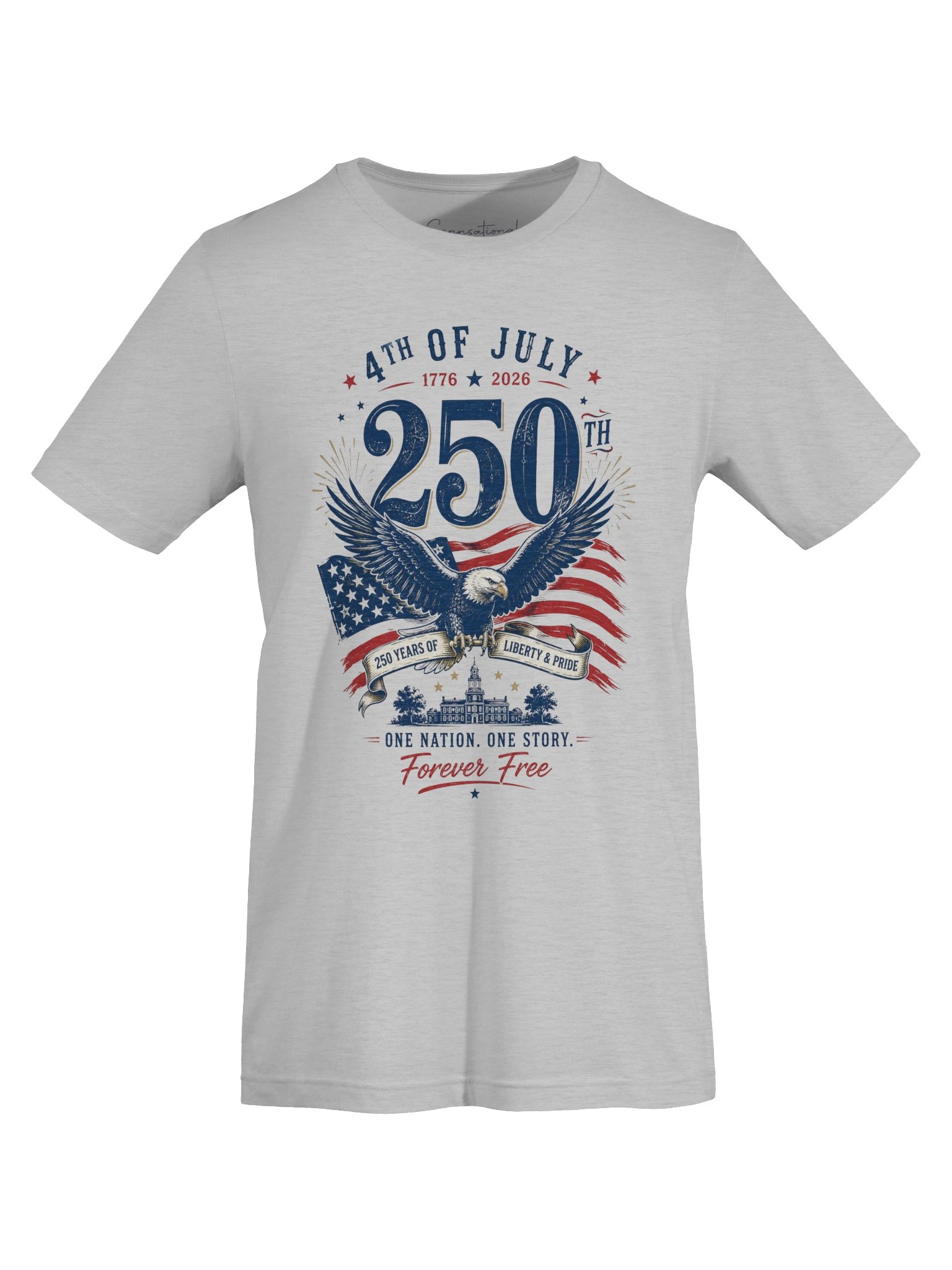 Forever Free — America 250th 4th of July Shirt | Patriotic Bald Eagle Tee (1776–2026) product image (5)